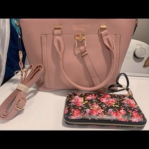 Alexis Bendell tote with floral wallet